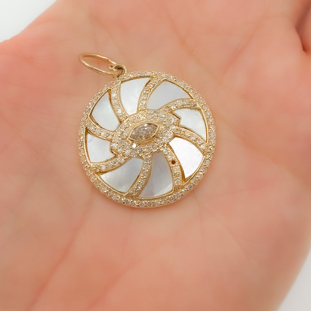 Shop Now 14K Gold Round Evil Eye Pendant