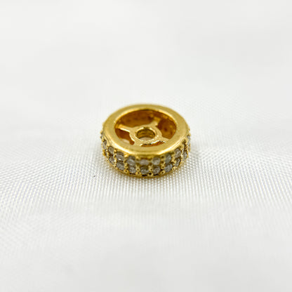 DC584. Diamond & Sterling Silver Spacer Bead