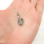 Load image into Gallery viewer, DC470. Diamond Sterling Silver Snake Pendant with Gemstone
