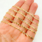 Load image into Gallery viewer, 058FLP1FGT2A9L001byFt. 14k Solid Gold Flat Marina Link Chain
