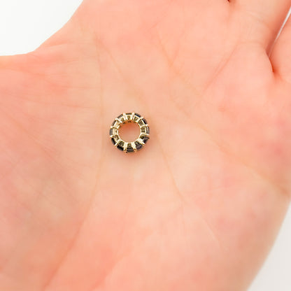 Gold Baguette Shape Natural Gemstone Slider