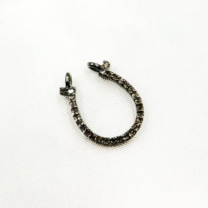 Diamond Sterling Silver Horseshoe Pendant