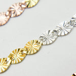 Load image into Gallery viewer, Z120GSR. White Silver, Gold Plated, and Rose Gold Plated Silver Diamond Cut Marina Chain