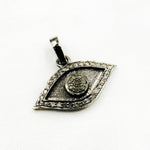 Load image into Gallery viewer, DC335. Diamond Sterling Silver Eye Pendant
