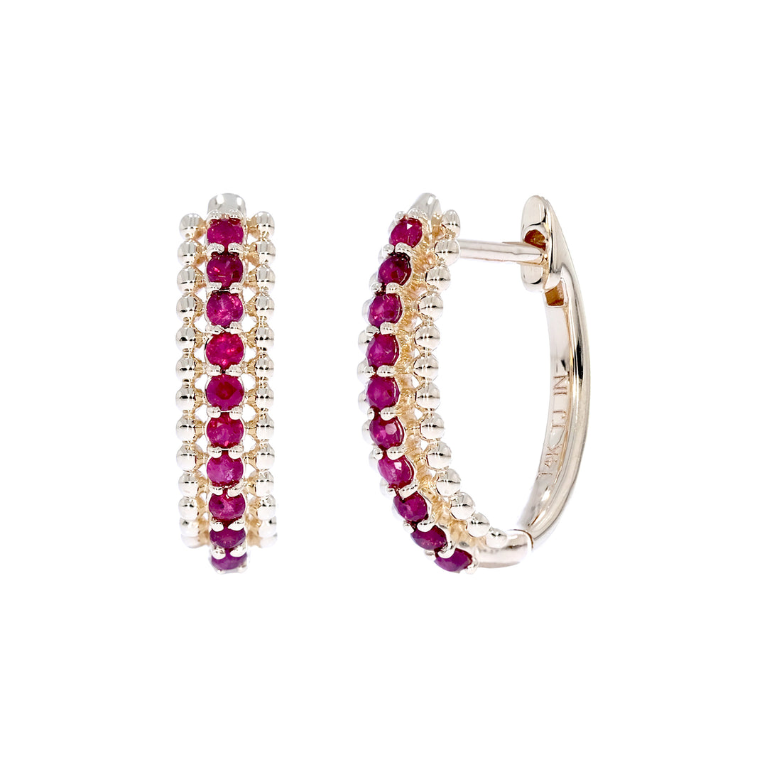 EHZ57298. 14K Solid Yellow Gold Hoop Earrings