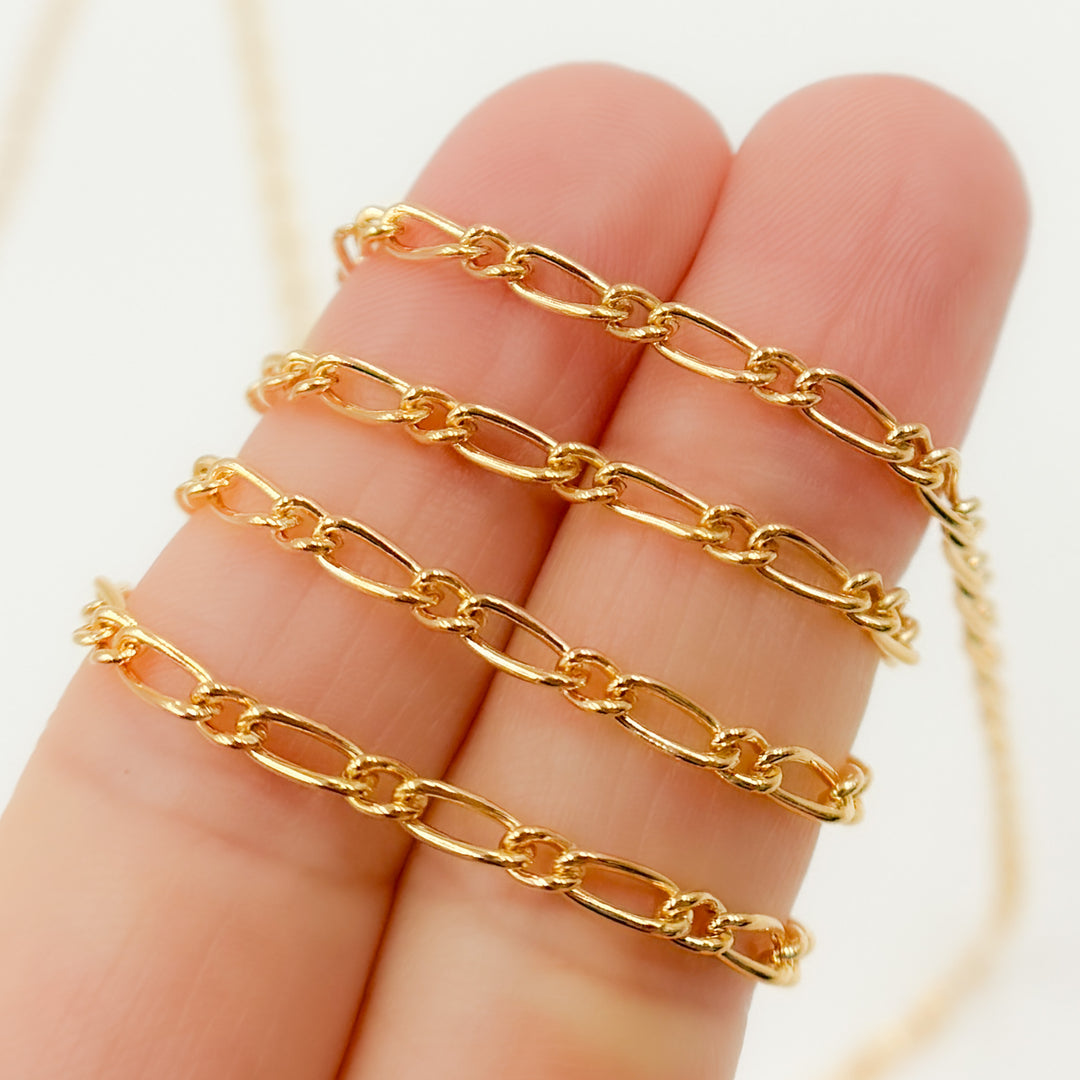 2911CGF. 14K Yellow Gold Filled Figaro Style Chain