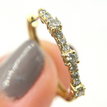 Load image into Gallery viewer, 14K Solid Gold Diamond Hoop Earrings. EHH56702
