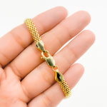 Load image into Gallery viewer, 500J02TULIPANBR. 14K Solid Gold Bismark Puff Bracelet