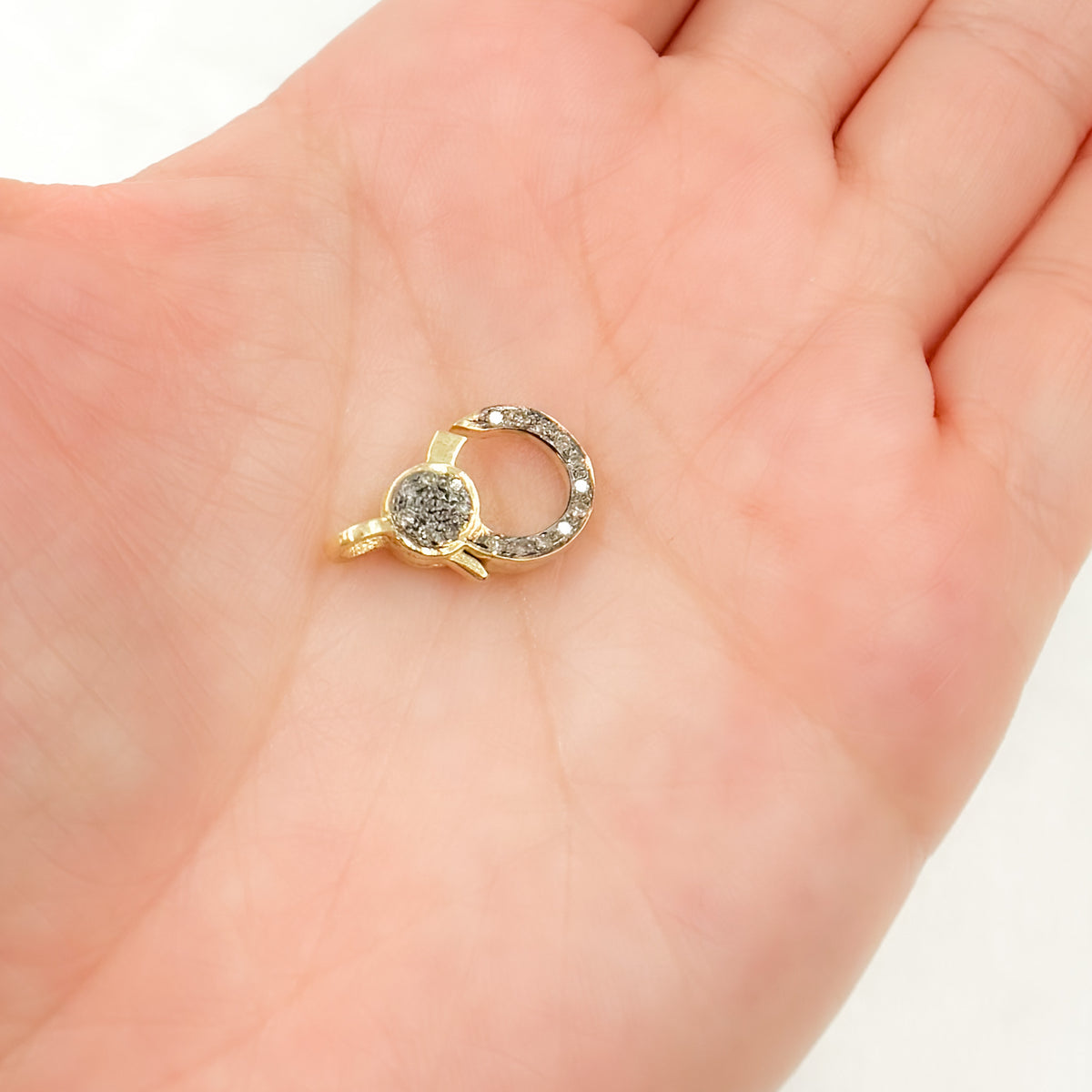 Shop Now Diamond Sterling Silver Round Trigger Clasp