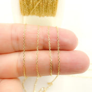 14k Solid Yellow Gold Cable Link Chain