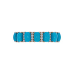 Load image into Gallery viewer, CR97262TQ5X3. 18K Solid Gold Diamond &amp; Turquoise Ring