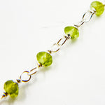 Load image into Gallery viewer, PER6. Peridot Gemstone Sterling Silver Wire Chain
