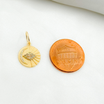 Load image into Gallery viewer, 14K Gold Diamond Charm with Moon and Sun. GDP521
