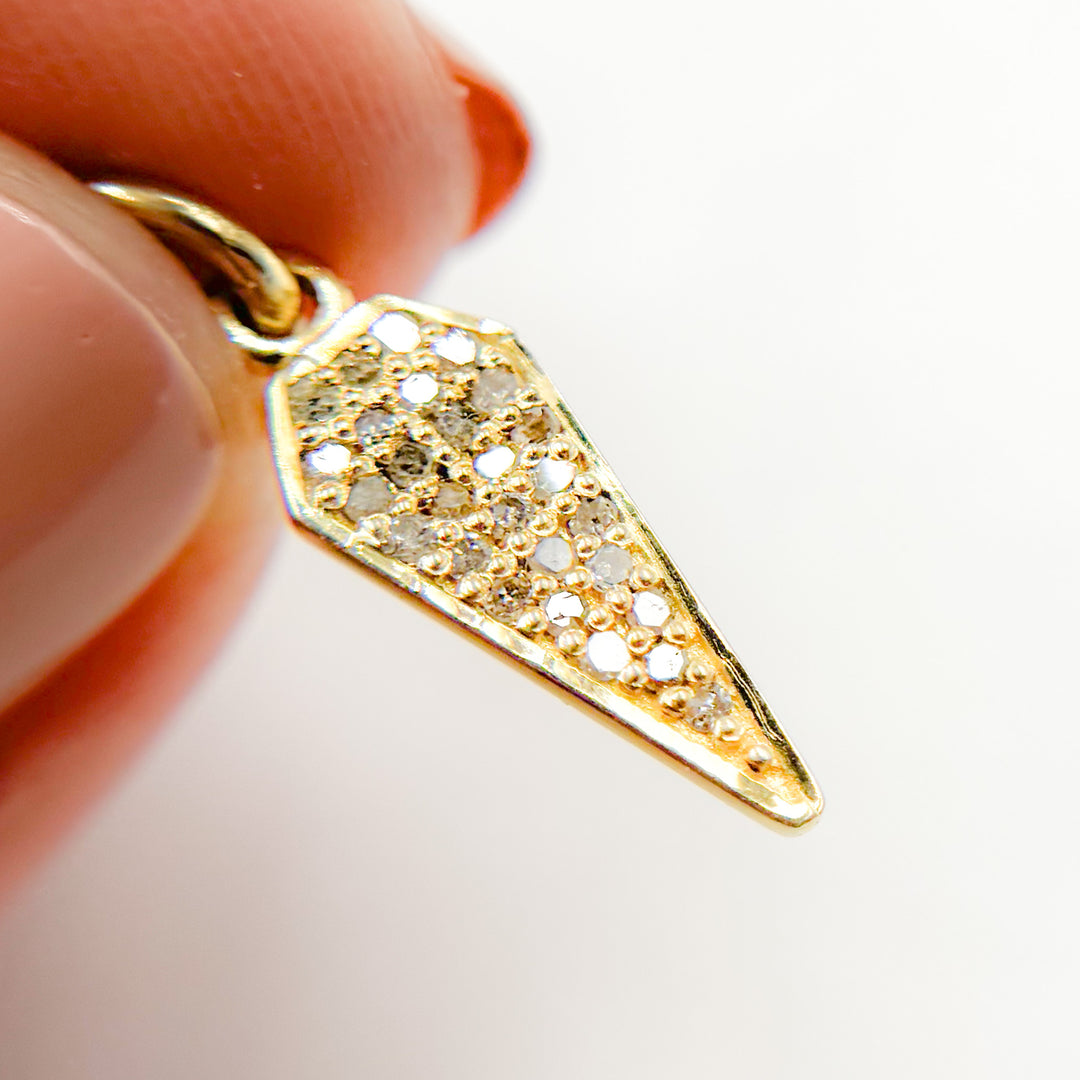 DC354. Diamond Sterling Silver Arrowhead Charm