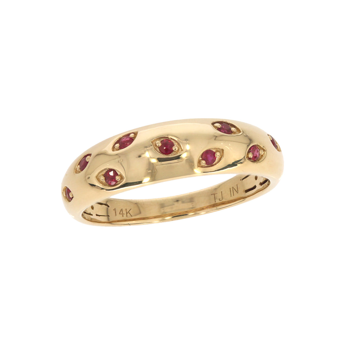 RFZ19693RU. 14K Solid Gold Ruby Ring
