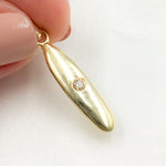 Load image into Gallery viewer, DP1108. Diamond Sterling Silver Oval Pendant
