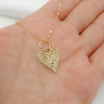 Load image into Gallery viewer, 14k Solid Gold Diamond Heart Charm. GDP488
