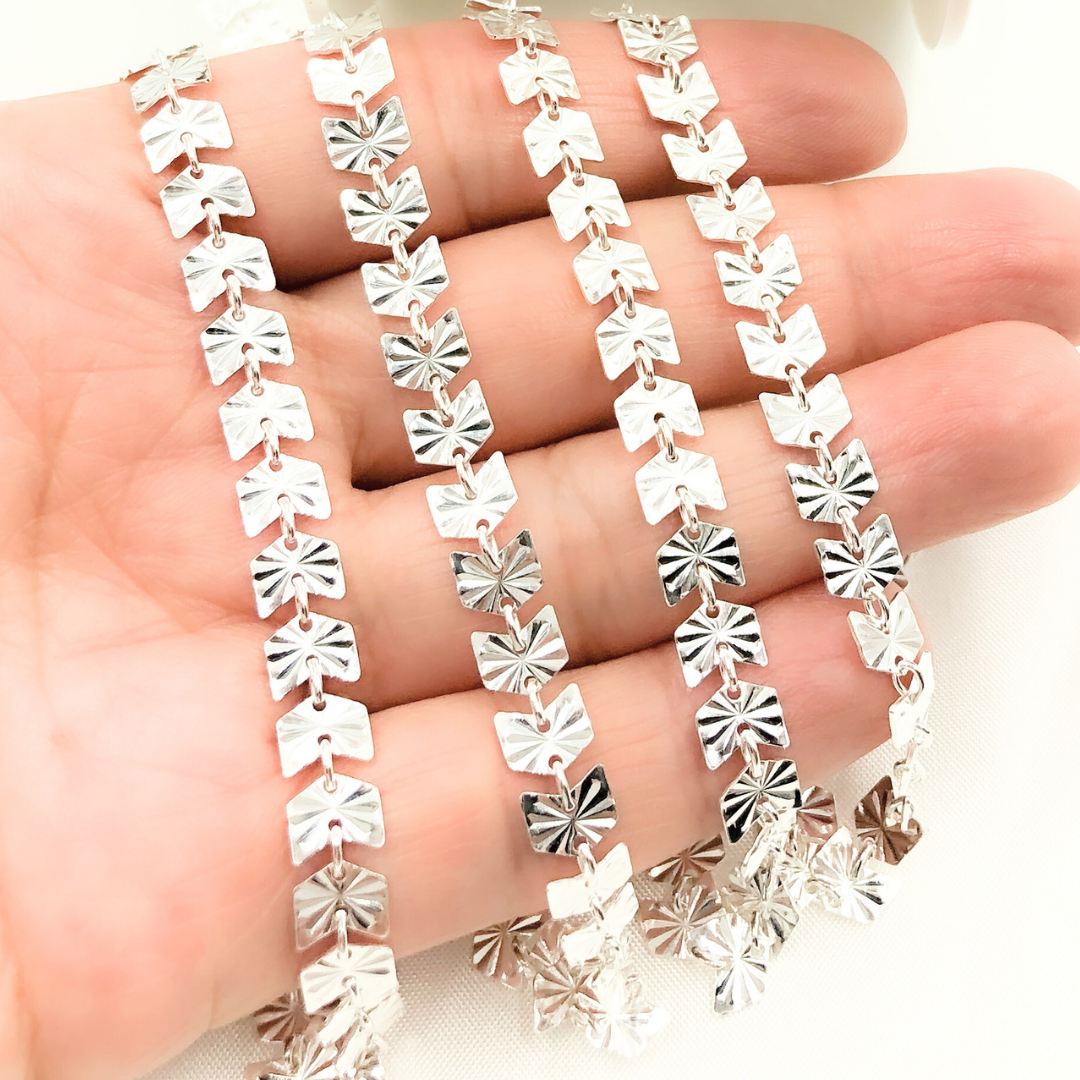 Sterling Silver Diamond Cut Arrows
