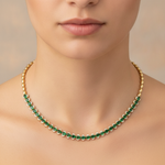 Load image into Gallery viewer, CN96415. 14K Solid Gold Diamond and Gemstone Necklace