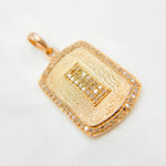 Load image into Gallery viewer, DP148. Diamond &amp; Sterling Silver Rectangle Pendant
