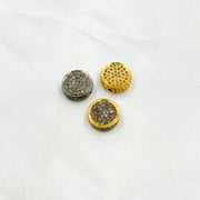 Diamond & Sterling Silver Coin Bead