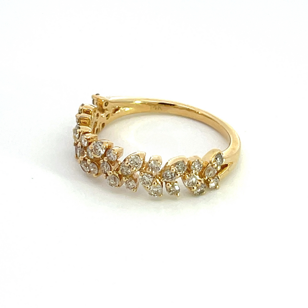 14k Solid Gold Leaves Ring. RAH00816