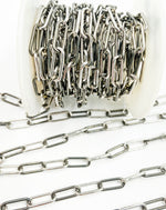 Load image into Gallery viewer, Black Rhodium 925 Sterling Silver Link Paperclip Chain. 170
