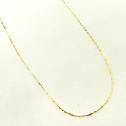 14k Solid Yellow Gold Solid Rectangular Box Chain