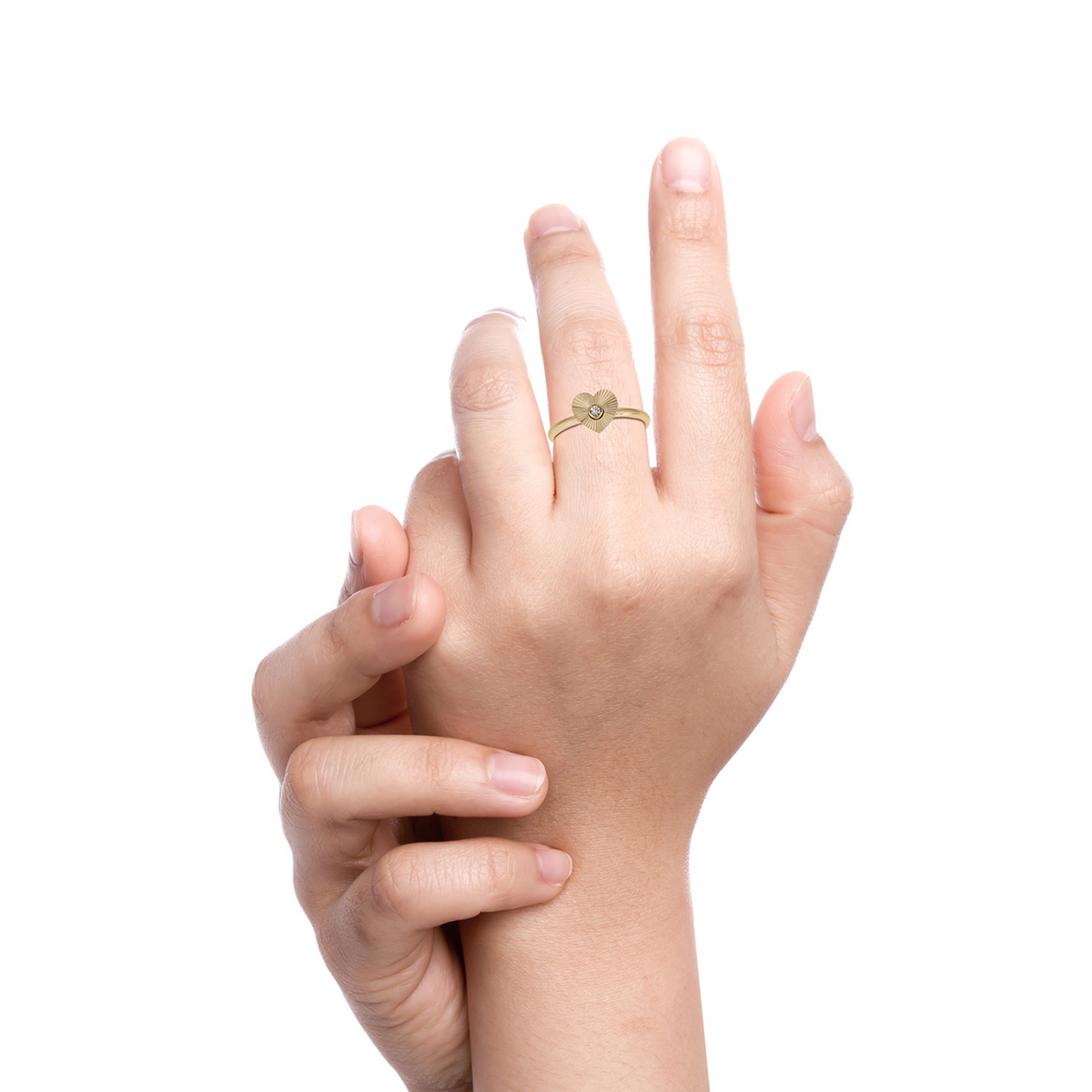 Buy Solid Gold Diamond Heart Ring