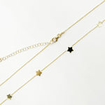 Load image into Gallery viewer, NKSET419/L. 14k Solid Yellow Gold Star Link Necklace