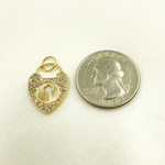 Load image into Gallery viewer, 14K Solid Gold Diamond Heart Charm. GDP196
