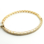 Load image into Gallery viewer, 14K Solid Gold Bangle with Diamonds. KG991
