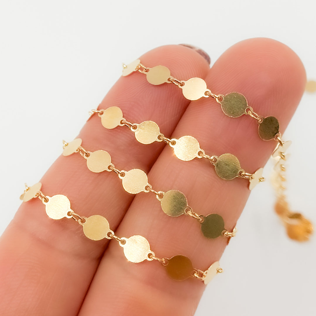 V65GF. 14K Gold Filled Disc Chain