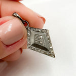 Load image into Gallery viewer, DP728. Diamond Sterling Silver Diamond Shape Pendant
