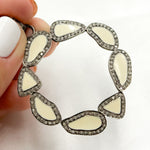 Load image into Gallery viewer, DP473A. Diamond Sterling Silver Round Fancy Enamel Pendant
