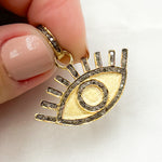 Load image into Gallery viewer, DP567. Diamond Sterling Silver Eye Pendant
