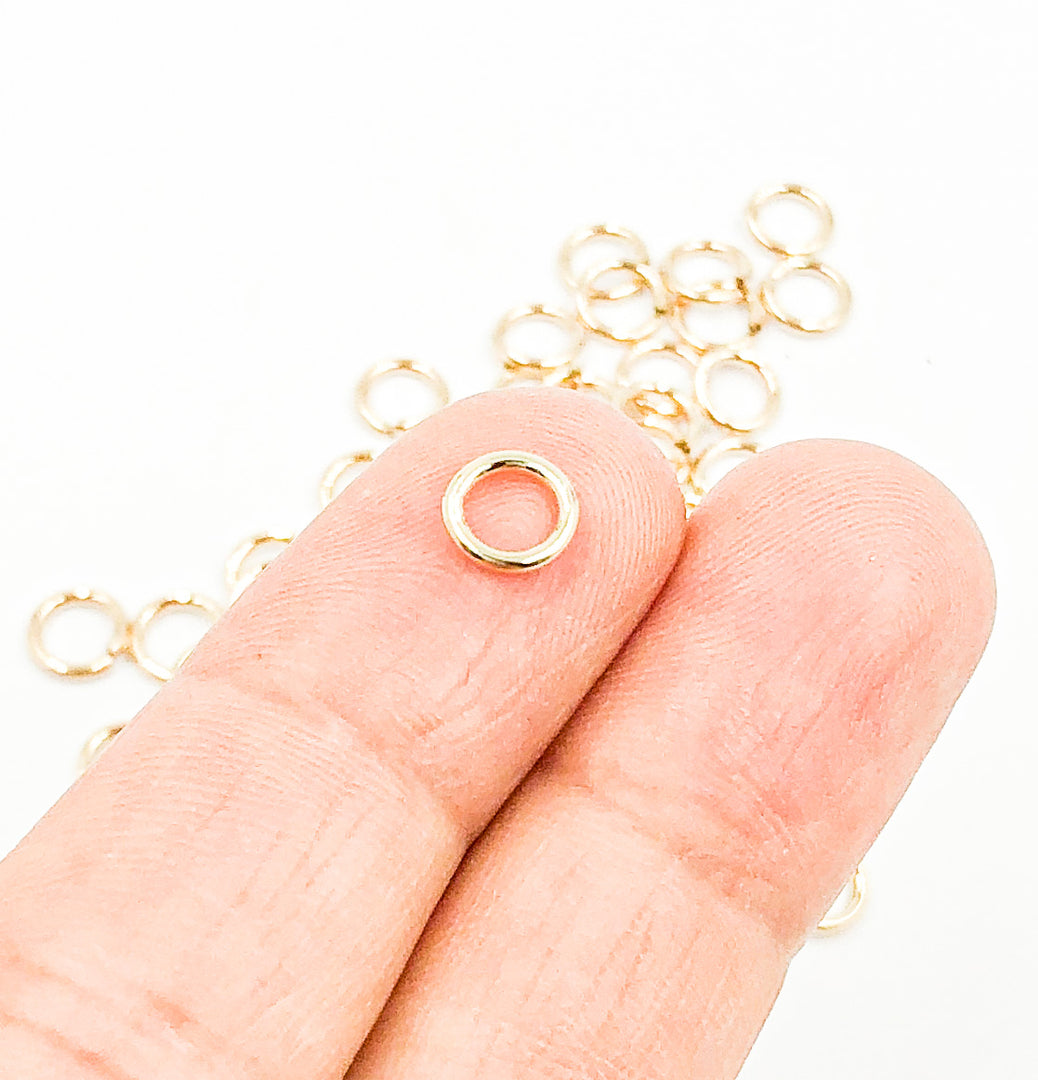 4004522. Gold Filled Open Jump Ring  C&L 18ga 6mm