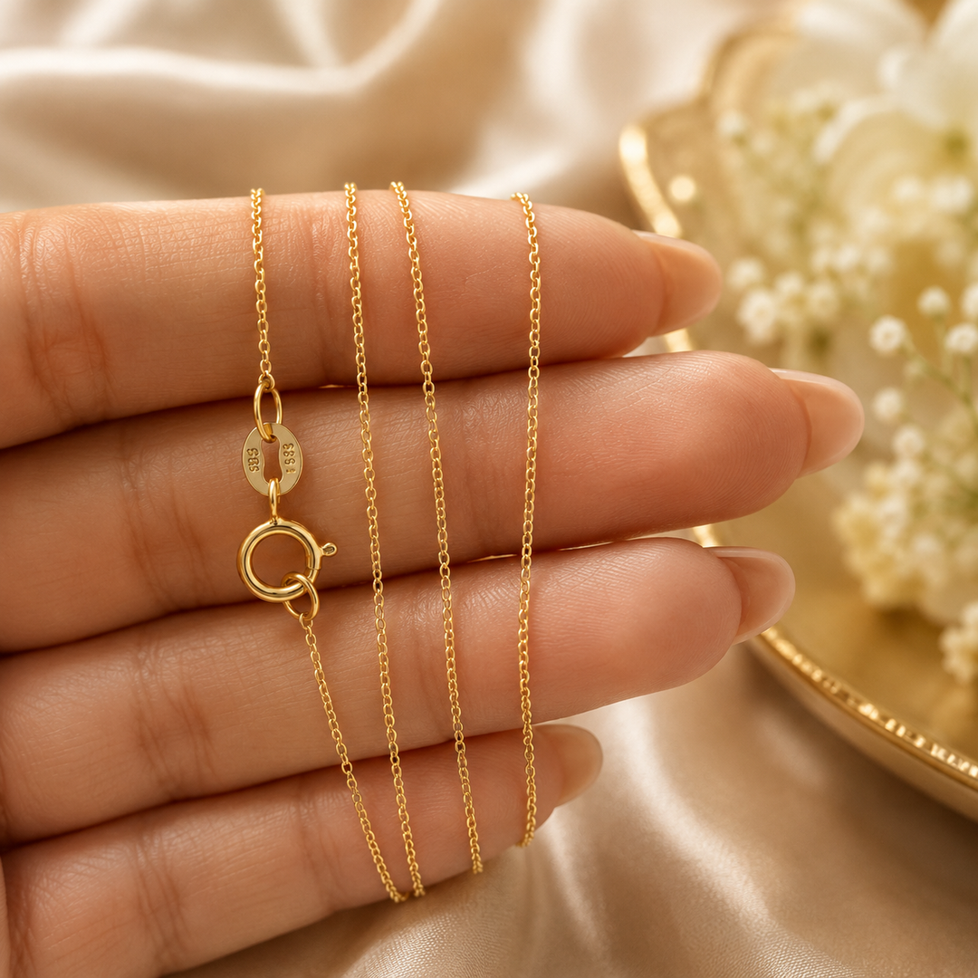 021R04TFT5. 14K Solid Gold Cable Chain