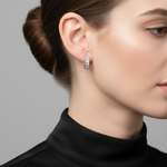 Load image into Gallery viewer, EHD57452. 14k Solid Gold Diamond Huggie Earrings