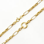 Load image into Gallery viewer, 000HVW8604030. 14K Solid Gold Hollow 1 Long and 5 Short Fancy Necklace