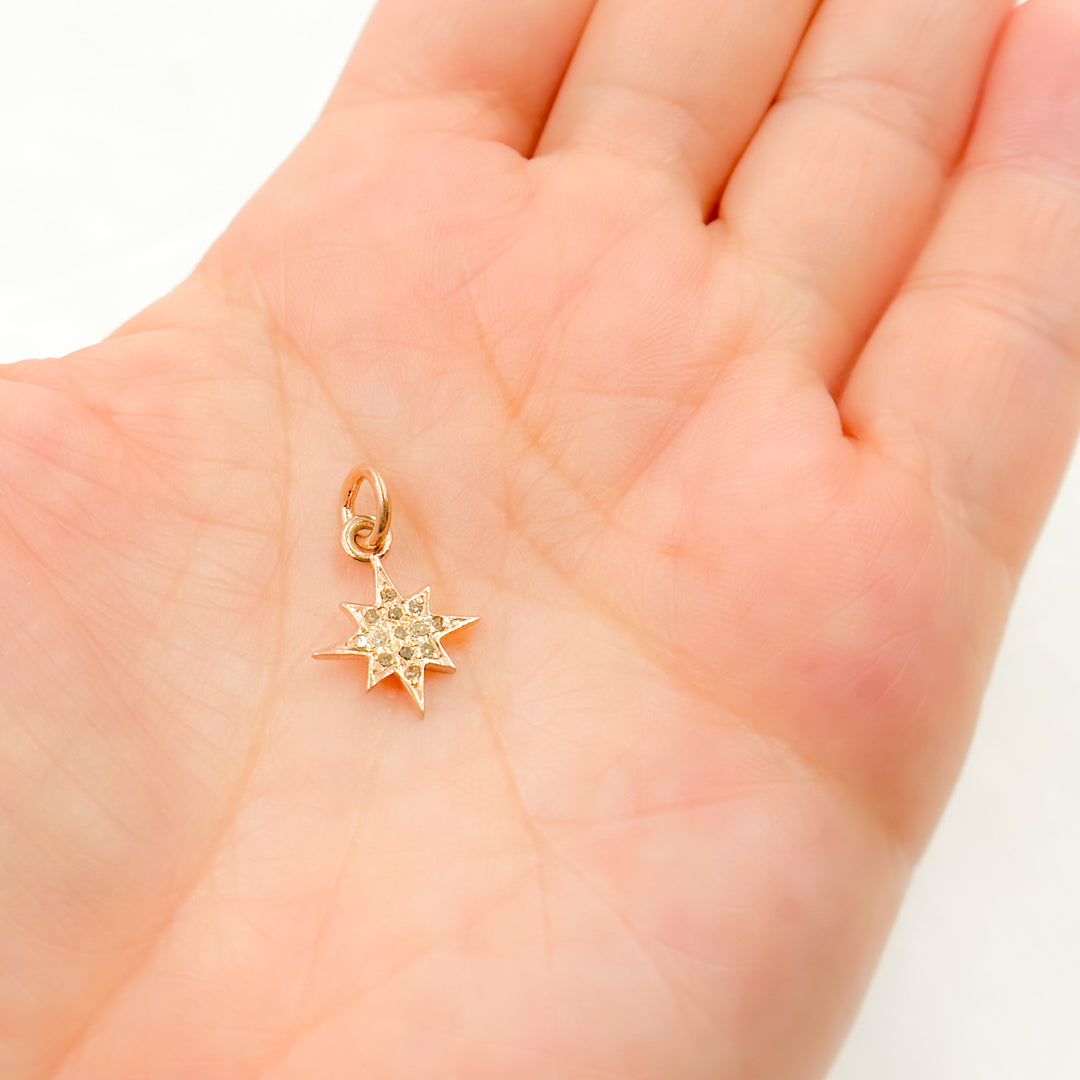 DC414. Diamond Sterling Silver Star Charm