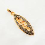 Load image into Gallery viewer, DP073. Diamond Sterling Silver Marquise Shape Snake Pendant
