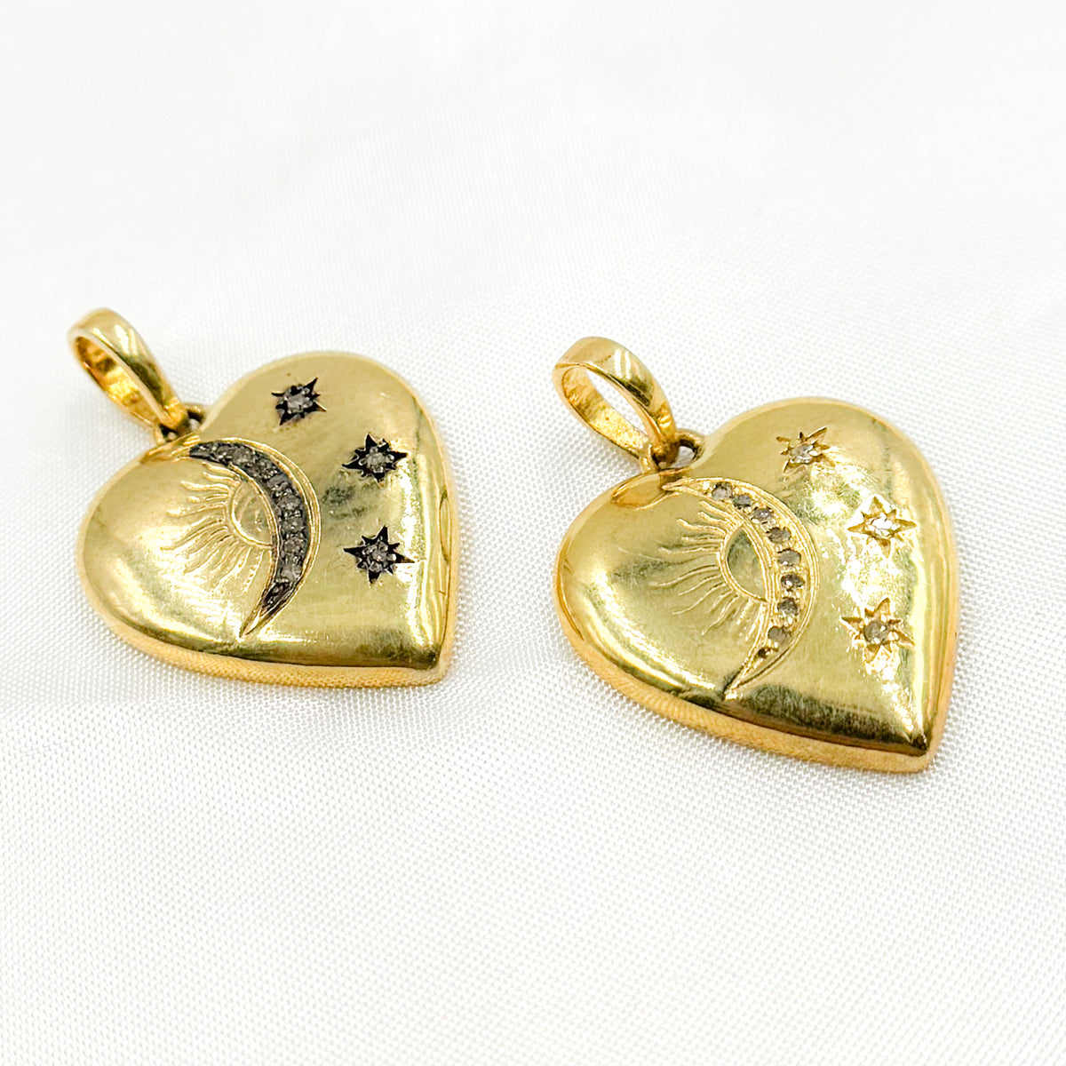 Diamond Sterling Silver Heart Pendant