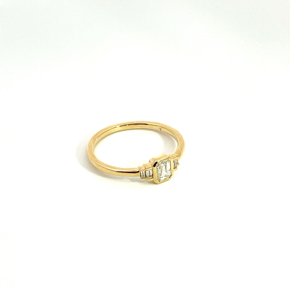 14k Solid Gold Rectangle Ring.