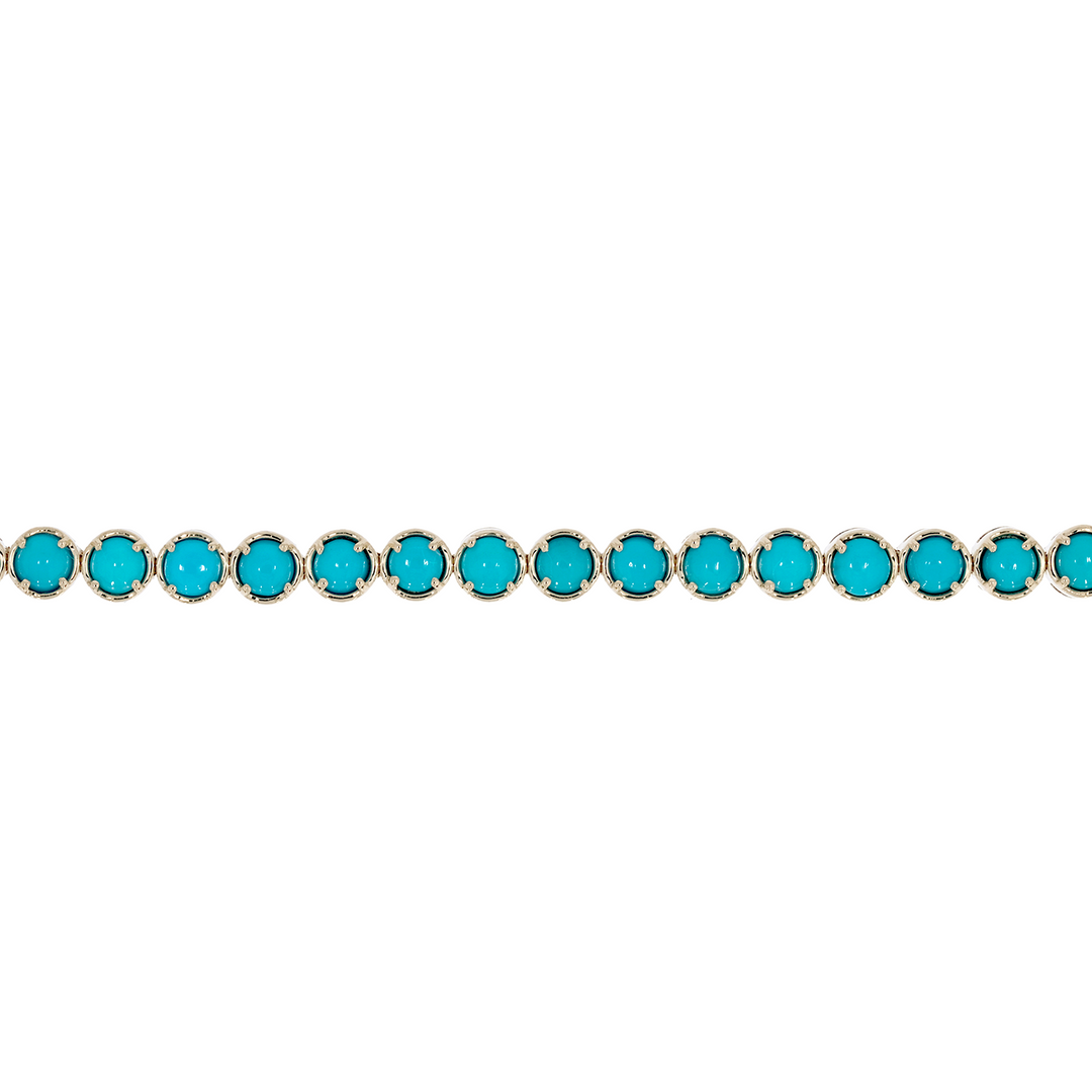 BFZ61278TQ. 14K Solid Gold Turquoise Bracelet