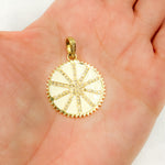 Load image into Gallery viewer, DP765A. Diamond Sterling Silver Round Star Enamel Pendant
