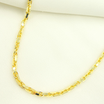 Load image into Gallery viewer, 120R04CLH4. 14K Solid Yellow Gold Diamond Cut Box Link Chain
