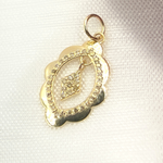 Load image into Gallery viewer, 14K Solid Gold Diamond Organic Charm. GDP468
