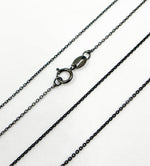 Load image into Gallery viewer, Black Rhodium 925 Sterling Silver Cable Finished Necklace. 13Necklace
