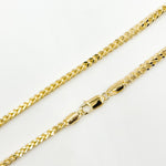 Load image into Gallery viewer, 100HVI2004000. 14K Solid Yellow Gold Franco Hollow Chain Necklace
